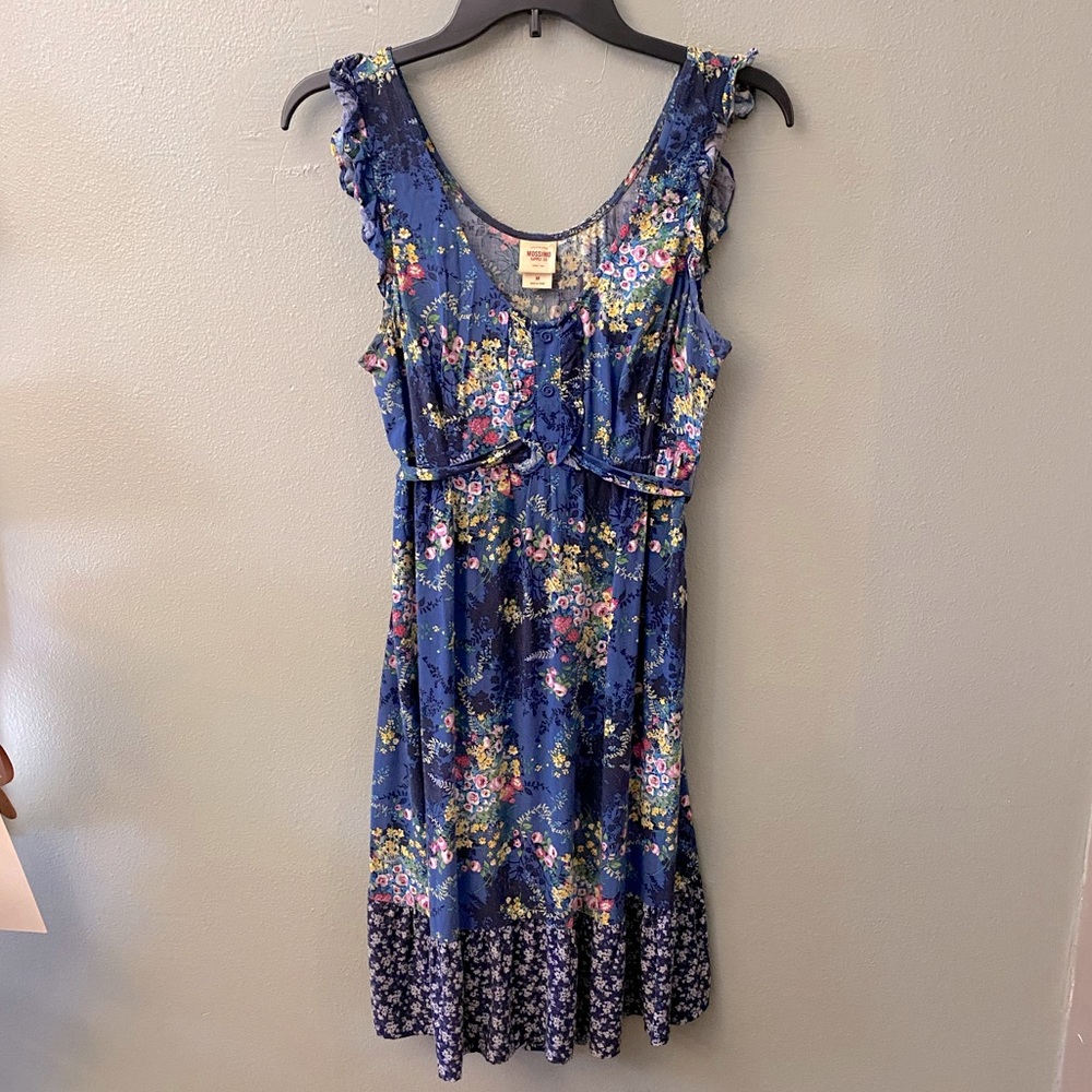 Mixed Floral Henley Dress